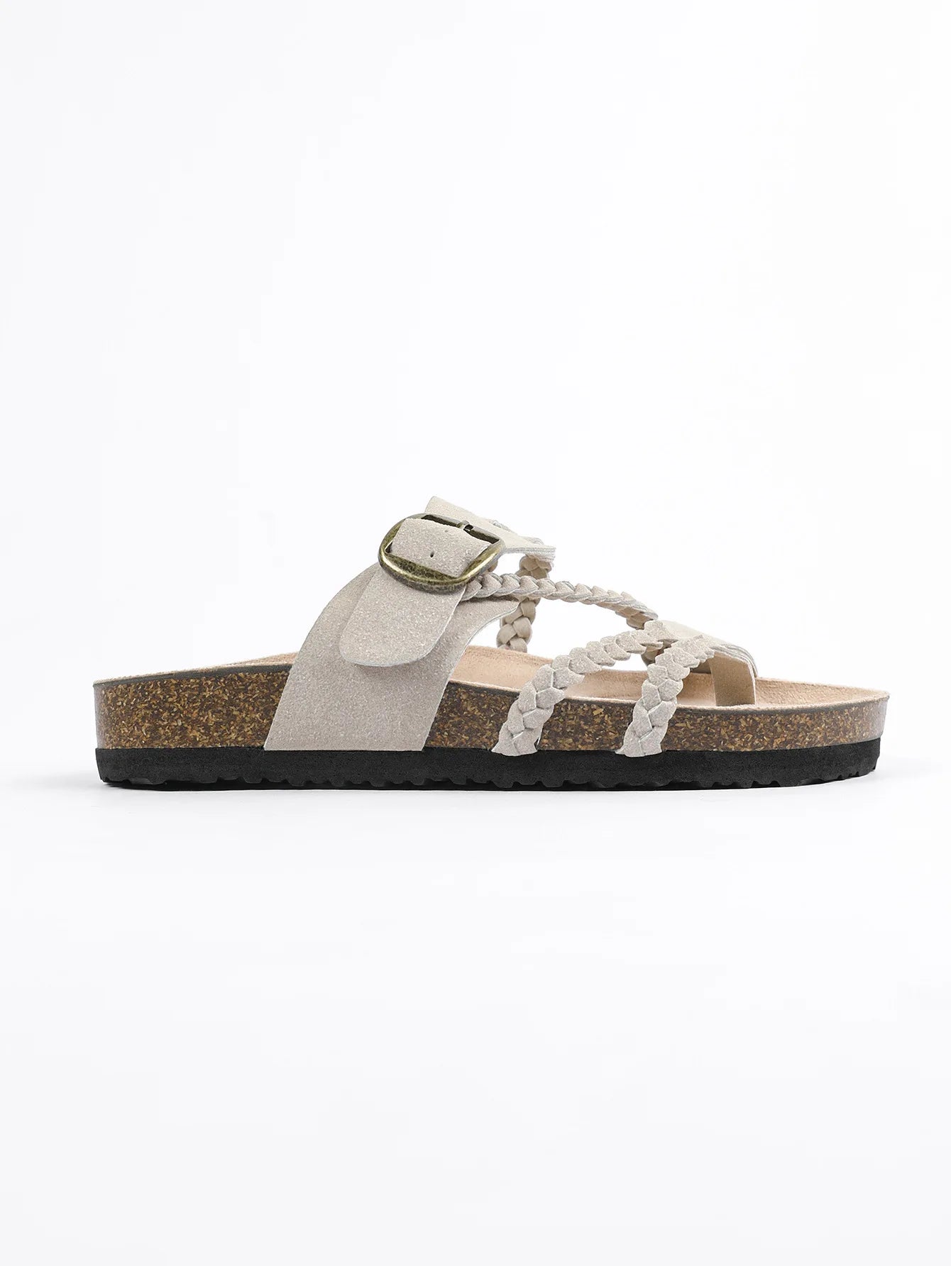 Women's Stylish Beach Flip-Flops Sandals with Faux Leather Insoles Adjustable Buckle Easy to Wear Comfortable for Summer