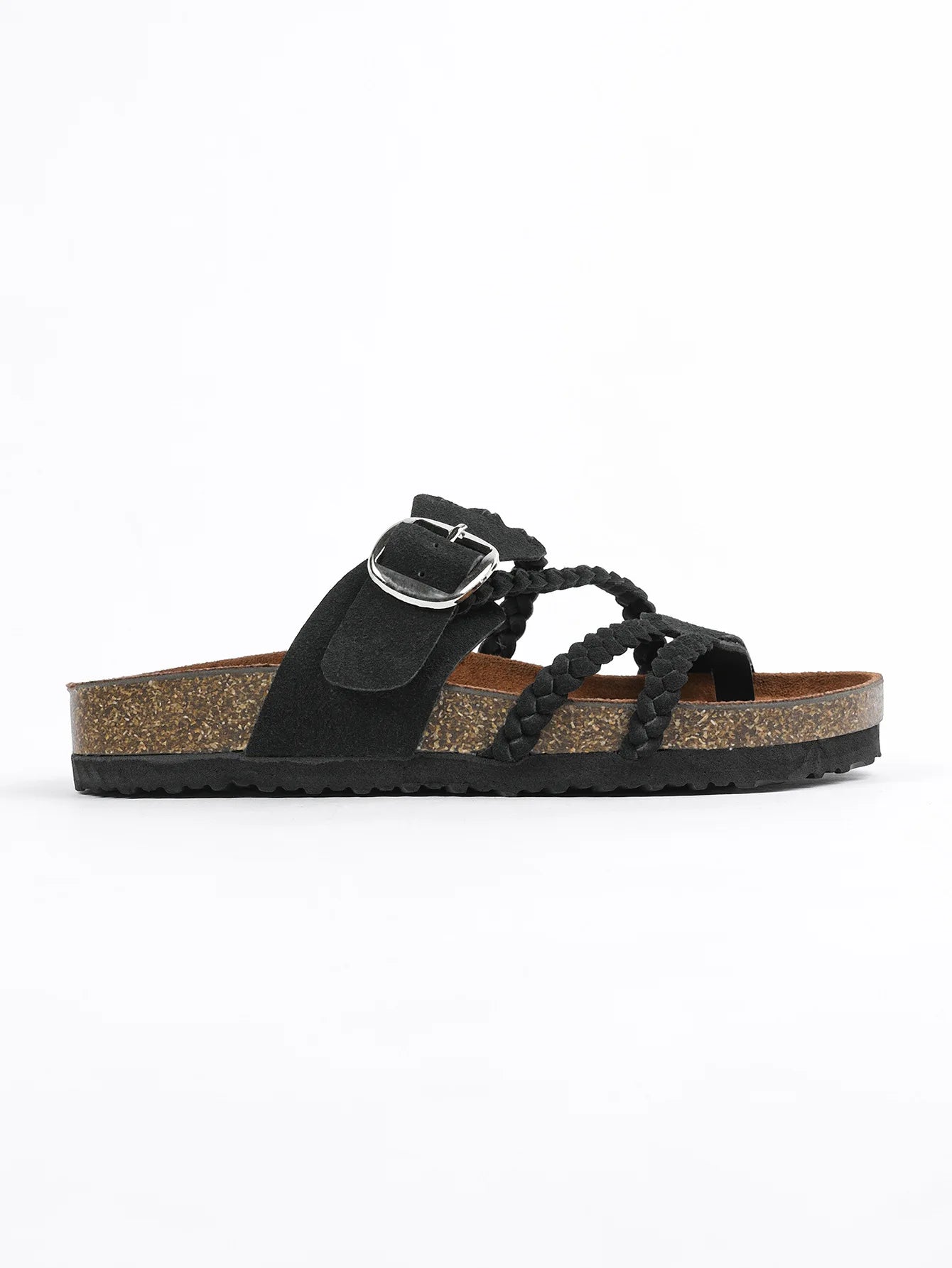 Women's Stylish Beach Flip-Flops Sandals with Faux Leather Insoles Adjustable Buckle Easy to Wear Comfortable for Summer