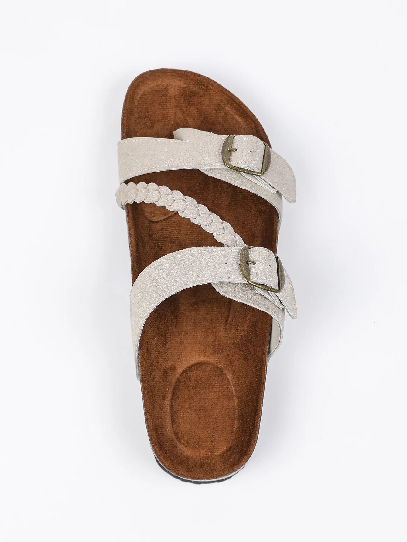 Women's Stylish Beach Flip-Flops Sandals with Faux Leather Insoles Adjustable Buckle Easy to Wear Comfortable for Summer