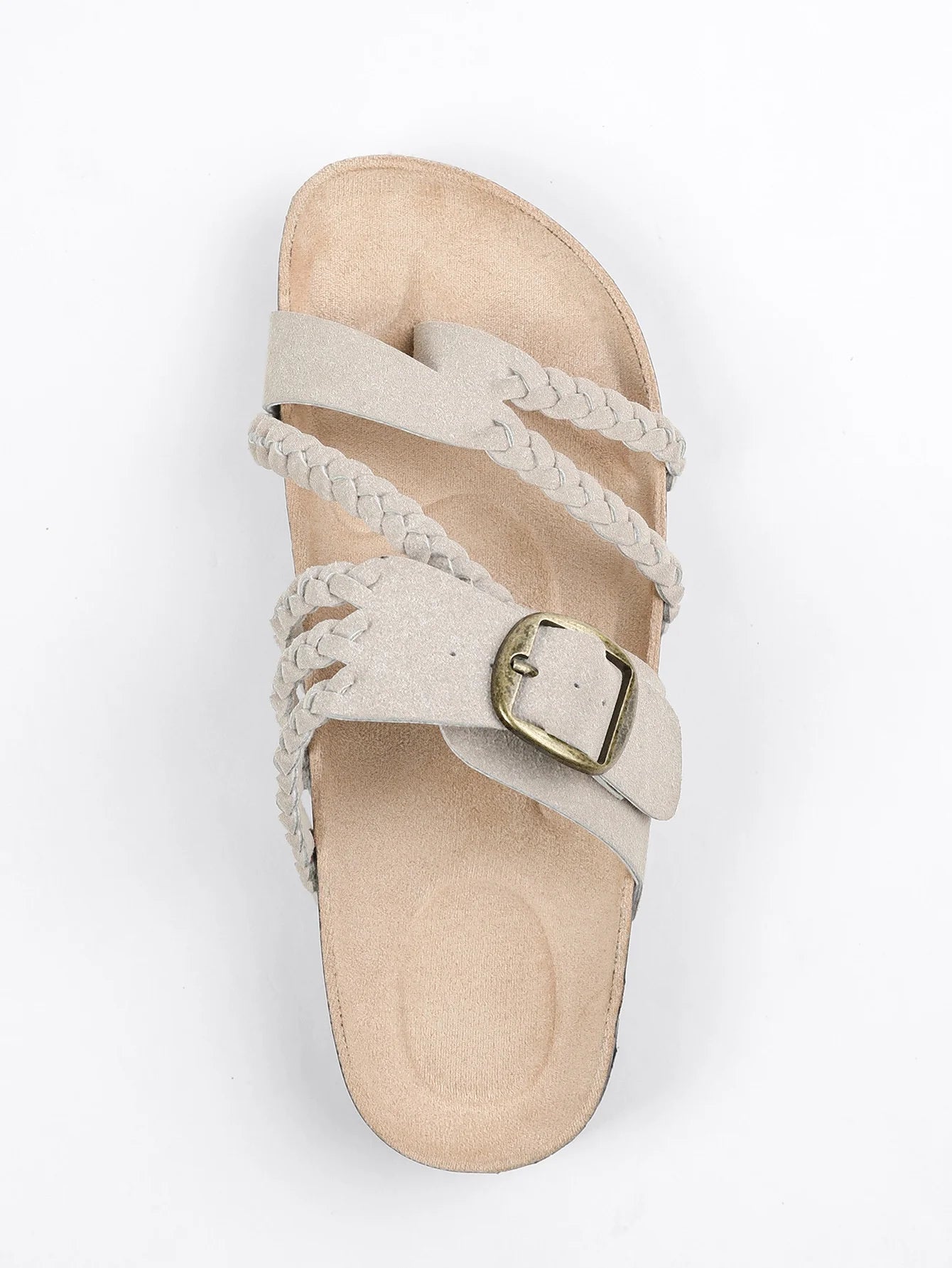 Women's Stylish Beach Flip-Flops Sandals with Faux Leather Insoles Adjustable Buckle Easy to Wear Comfortable for Summer