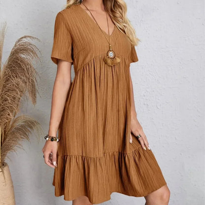 Leila | Elegante vestido de escote en V para el verano