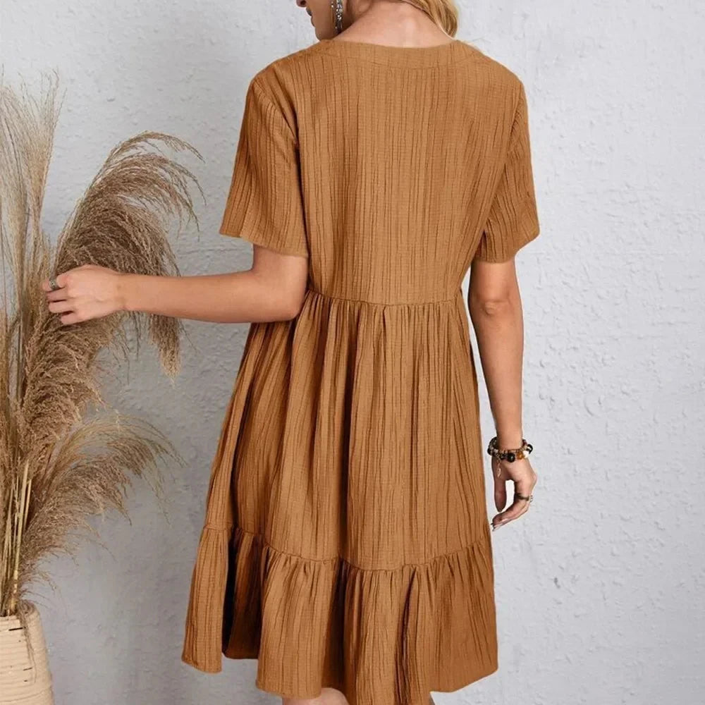 Leila | Elegante vestido de escote en V para el verano