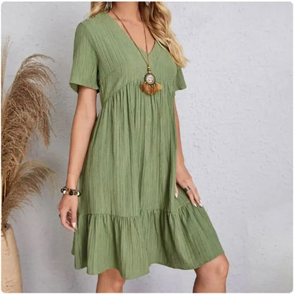 Leila | Elegante vestido de escote en V para el verano