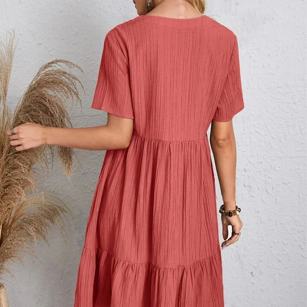 Leila | Elegante vestido de escote en V para el verano