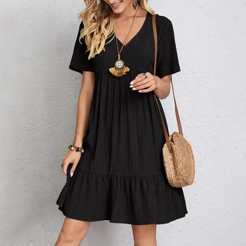 Leila | Elegante vestido de escote en V para el verano