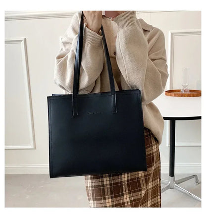 Women's Tote Bag Women Handbags Large Capacity Female Luxury High Quality PU Leather Simple Designer Shoulder Bag Сумка Женская