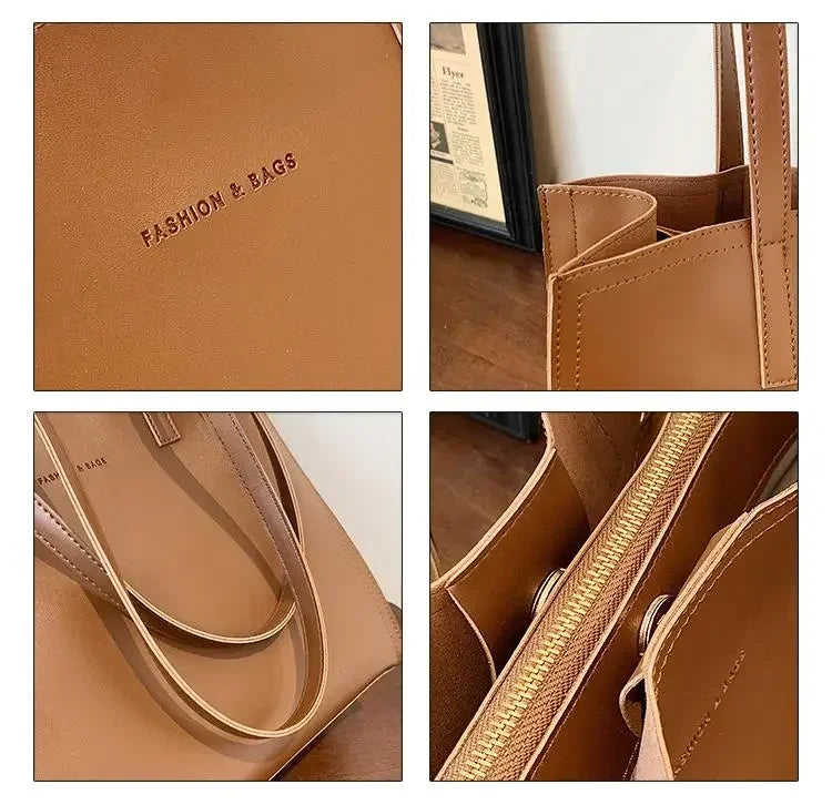 Women's Tote Bag Women Handbags Large Capacity Female Luxury High Quality PU Leather Simple Designer Shoulder Bag Сумка Женская