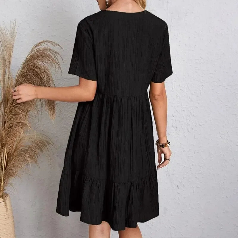 Leila | Elegante vestido de escote en V para el verano