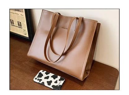 Women's Tote Bag Women Handbags Large Capacity Female Luxury High Quality PU Leather Simple Designer Shoulder Bag Сумка Женская